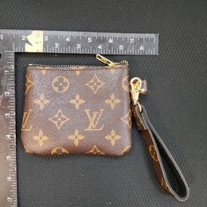 Upcycled Repurposed LV wristlet pouch